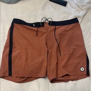 Vuori Men's Burnt Orange Swim Board Shorts Size 36